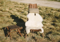 EcoChair Drevené kreslo Borovica hnedá
